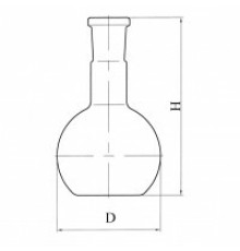 Колба плоскодонная П-1-50-19/26 со шлифом