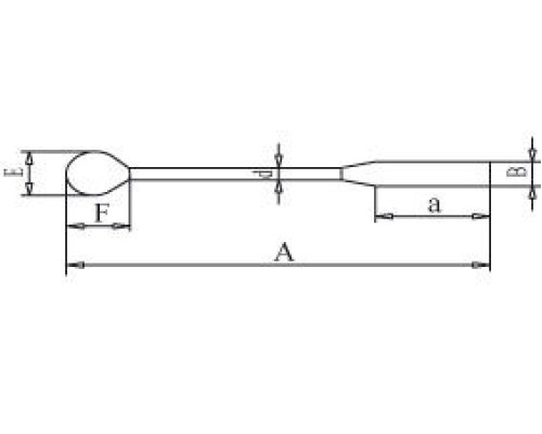 Шпатель-ложка Bochem POLY, тип 1, длина 250 мм, размер ложки 35x15 мм, нержавеющая сталь