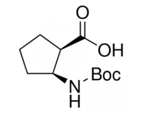 Цис-2-(трет-бутоксикарбониламино)-1-циклопентанкарбоновая кислота, 98%, Acros Organics, 250мг