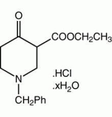 1-Бензил-3-этоксикарбонил-4-пиперидон гидрохлорид гидрат, 97%, около 10% воды, Alfa Aesar, 50 г