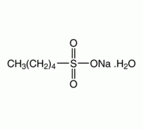 1-пентансульфоновая кислота, натриевая соль моногидрат, 98+%, HPLC сорт, Acros Organics, 100г