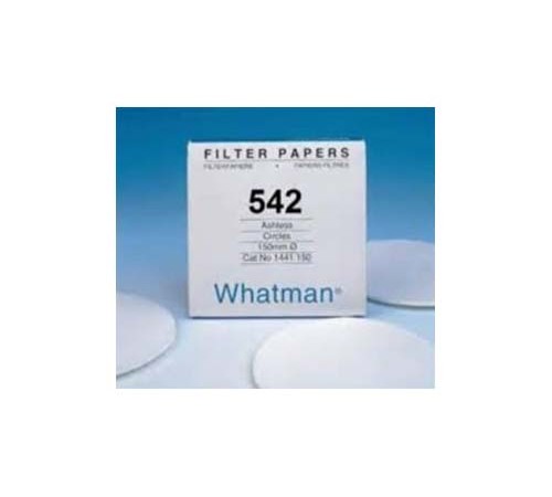 1542-150 Фильтровальная бумага Grade 542, диаметр 150 мм, толщина 0.15 мм, зольность 0.006, 100 шт/упак