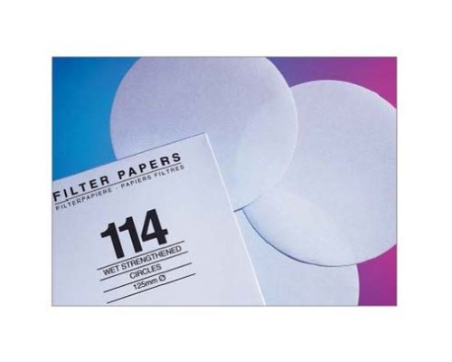 1114-125 Фильтровальная бумага Grade 114, диаметр 125 мм, 100 шт/упак